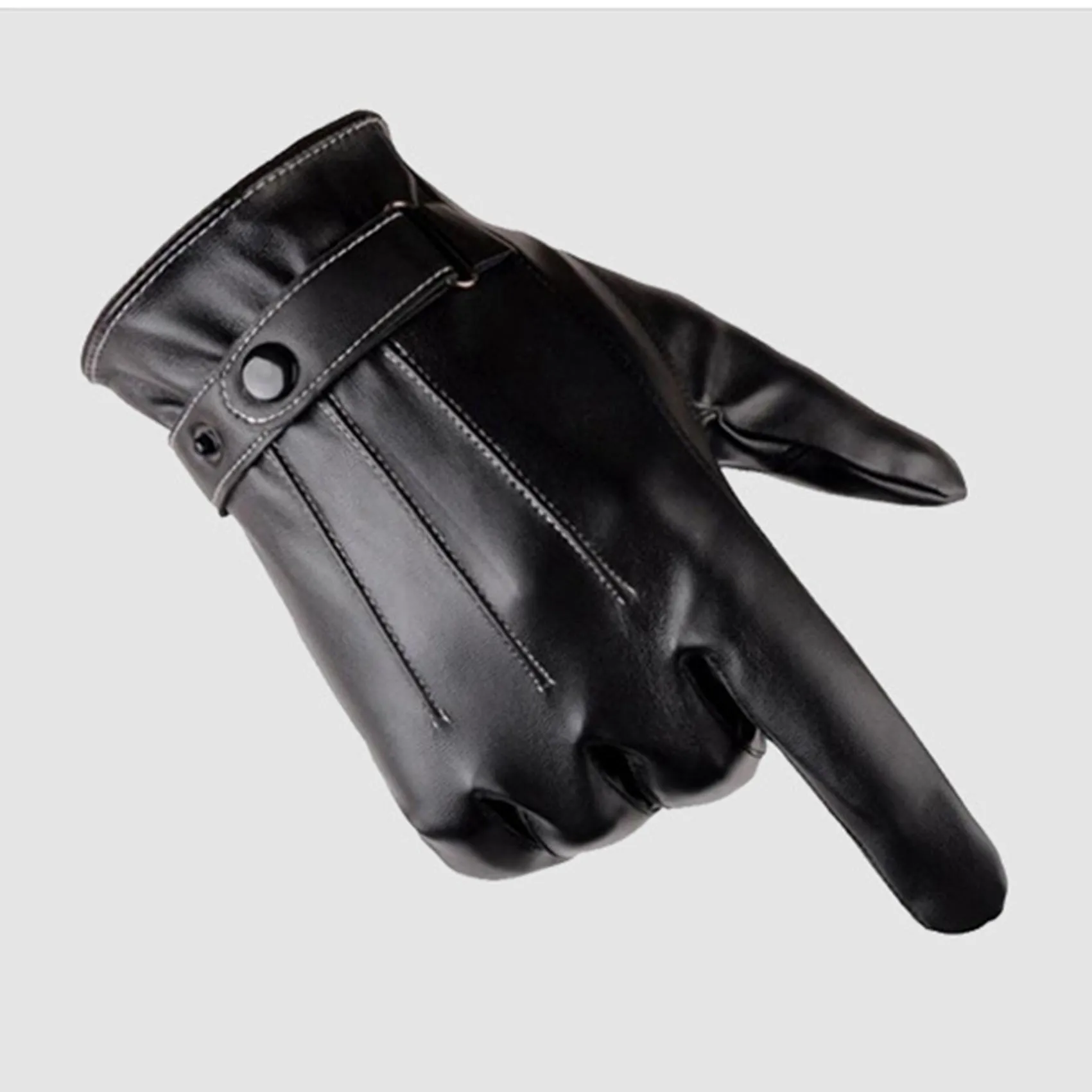 SW Kylo Gloves Black PU Leather Porps Movie Halloween Accessories