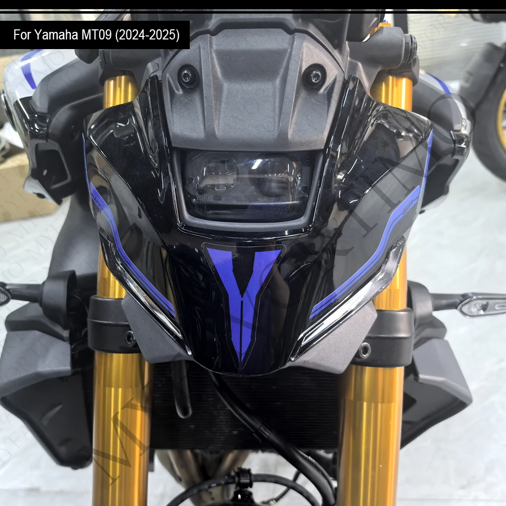 Motorcycle Windshield Wind Deflector Tank pad stickers Side Panel Fairing PVC Decals Kit For Yamaha MT-09 MT09 MT 09 SP 2024-25