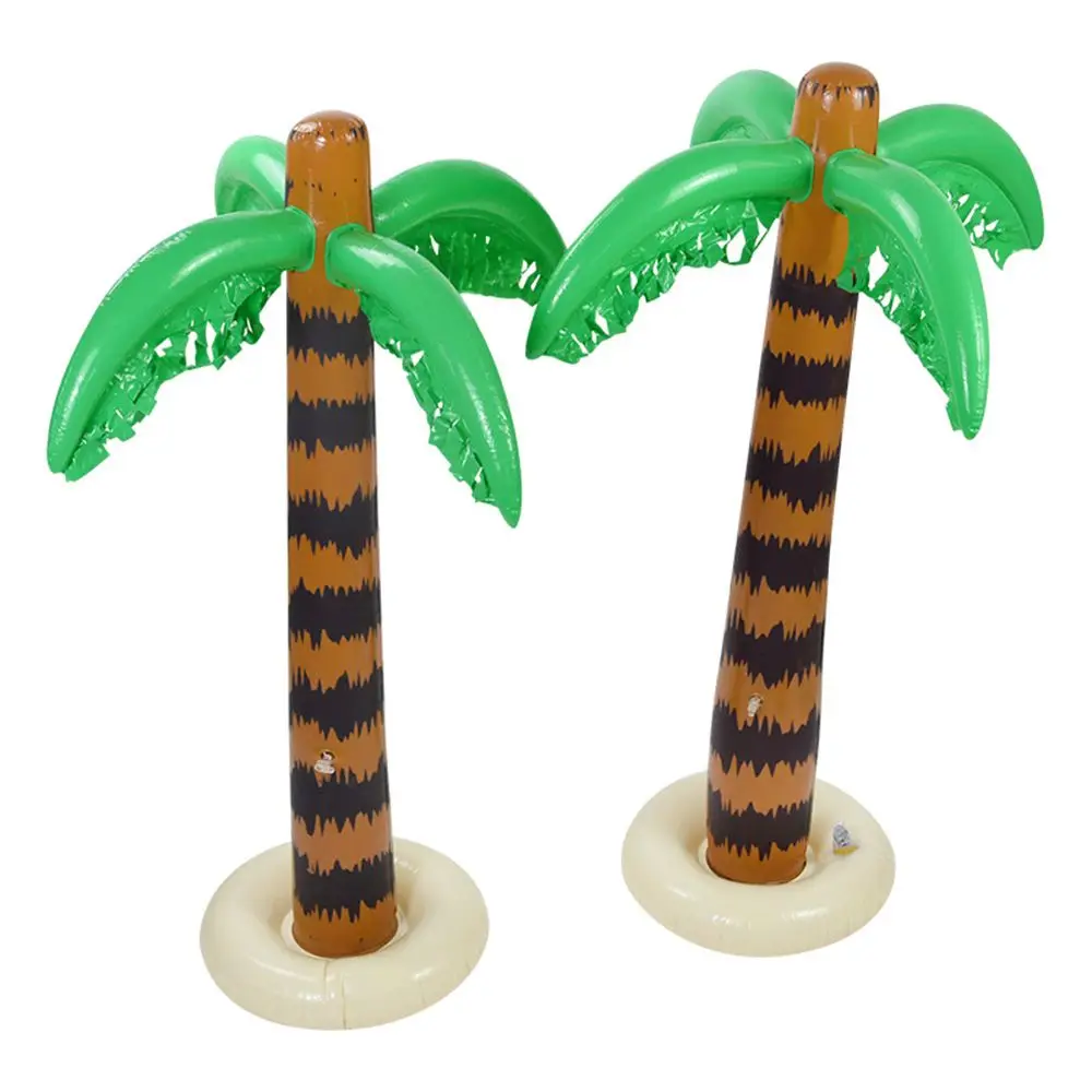 PVC 90CM Inflatable Tropical Palm Tree Coconut Palm Tree Pool Toy Outdoor Supplies Beach Hawaiian Party Backdrop Decor