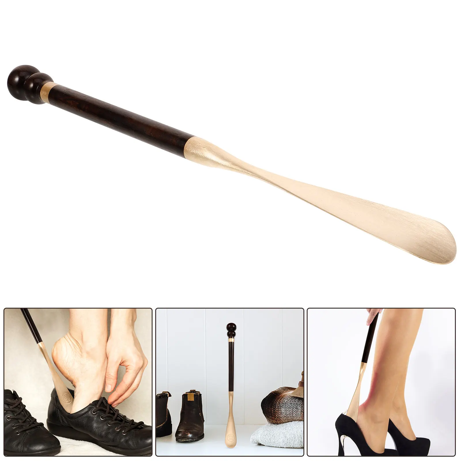 

Элегантный рожок для обуви из черного дерева с длинной ручкой, удобное приспособление для надевания обуви для мужчин, женщин и пожилых людей, с комфортным захватом, незаменимый аксессуар для путешествий