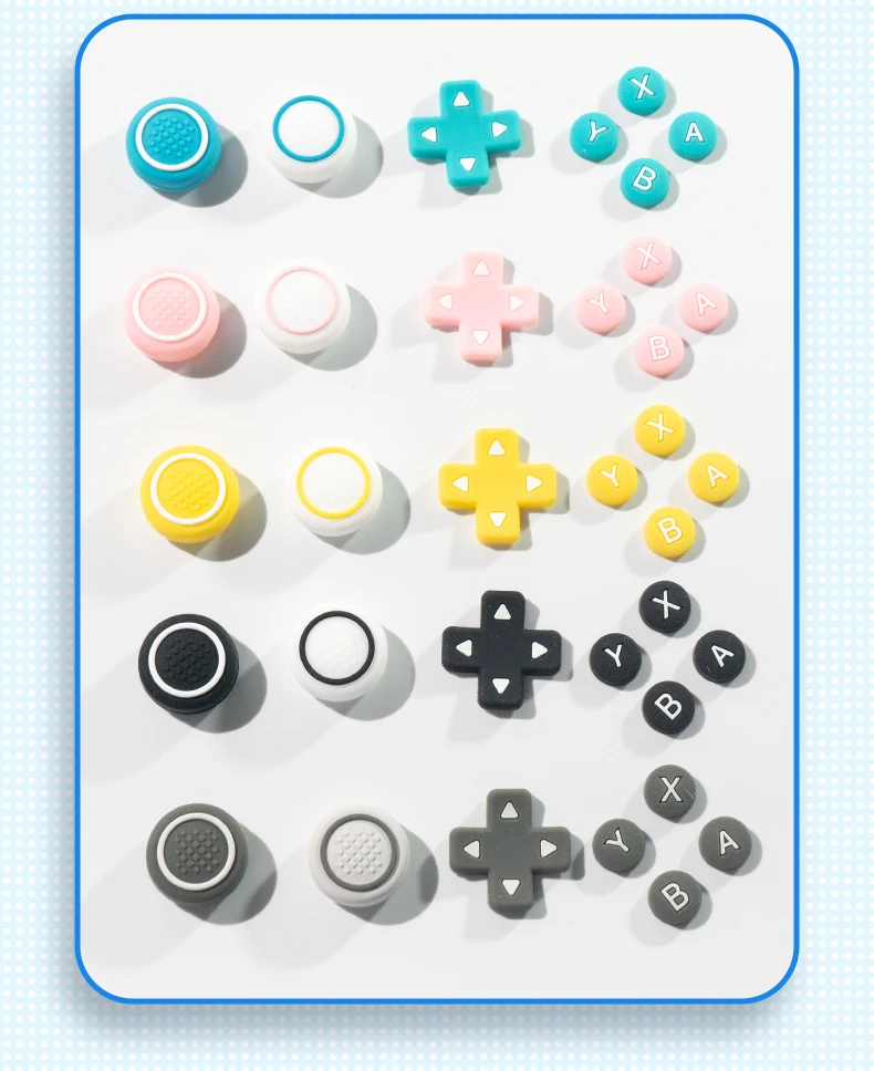 Daumengriffe für Nintendo Switch Lite Silikon-Joystick-Kappen Aufkleber-Set Joystick-Schutz für Nintendo Switch OLED Hülle – Detail 3