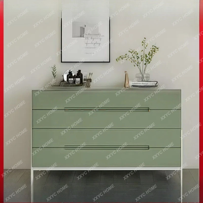 

Современный простой шкаф для спальни с ящиками и отделением для хранения, покрытый лаком для пианино.