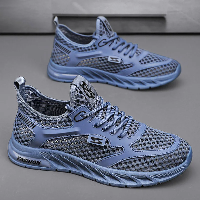 New Fashionable Men's Delicate Comfortable Flexible Breathable Anti Slip Wear-resistant Mesh Casual Sports Shoes Sneakers