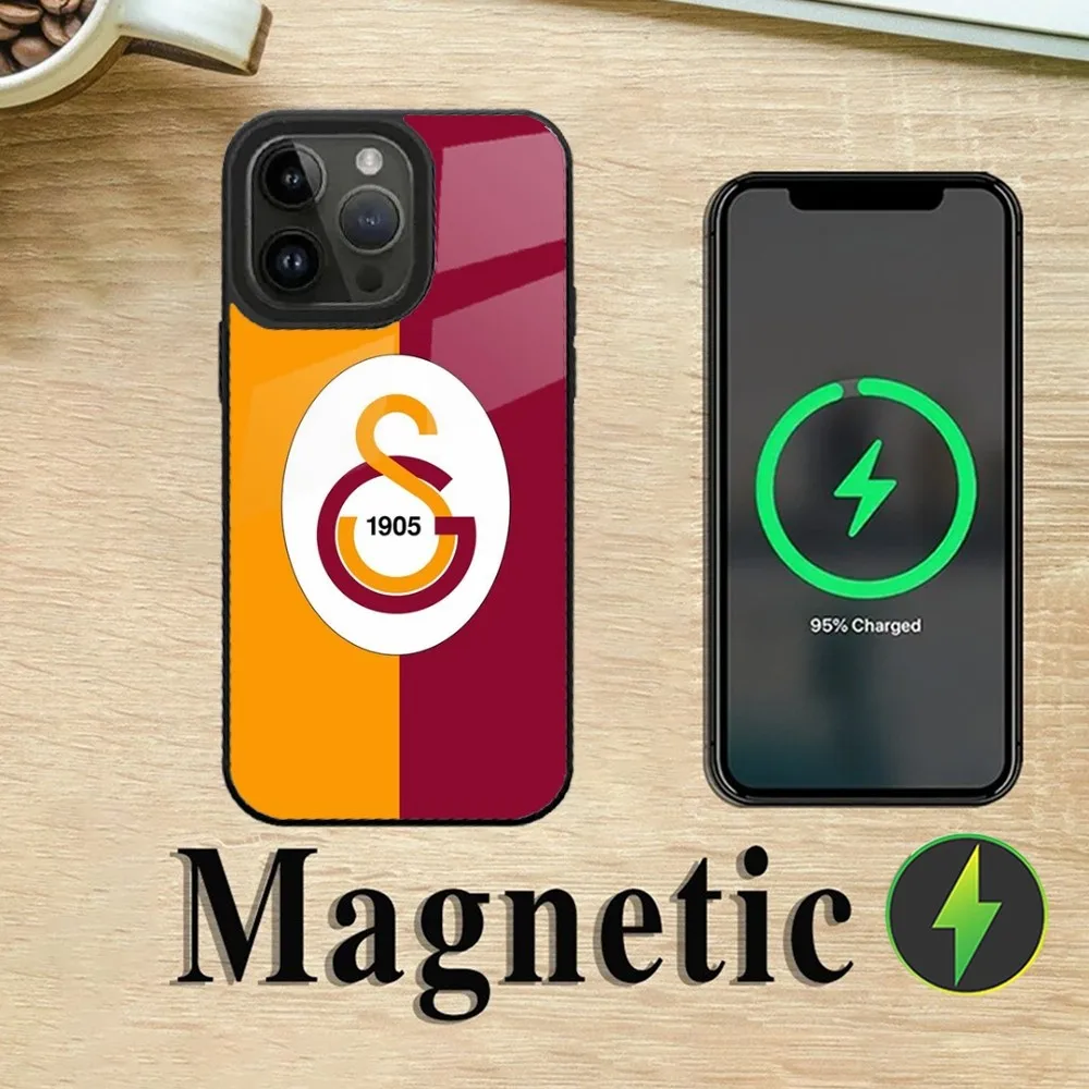 G-Galatasaray S K   Phone Case For iPhone 15,14,13,12,11,Plus,Pro,Max Mini Magsafe Magnetic Wireless Charging