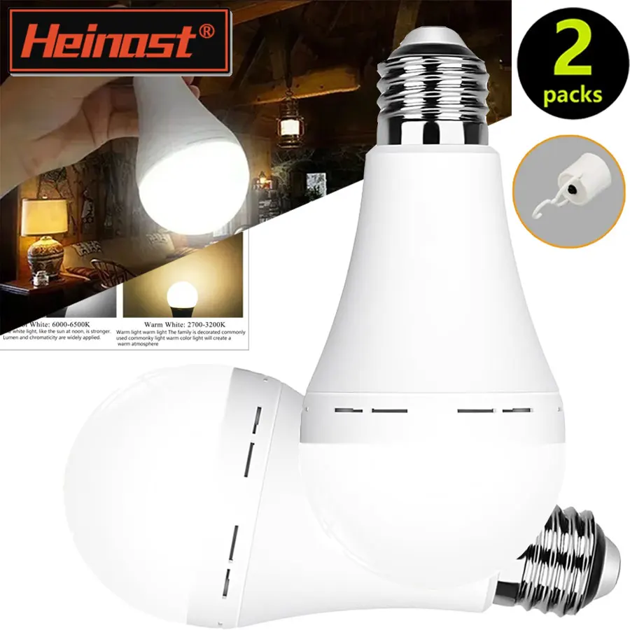 

9W 15WLED Emergency Light Bulb Rechargeable Energy Saving Lamp for Home Power Outage Backup Portable Waterproof Handheld Light