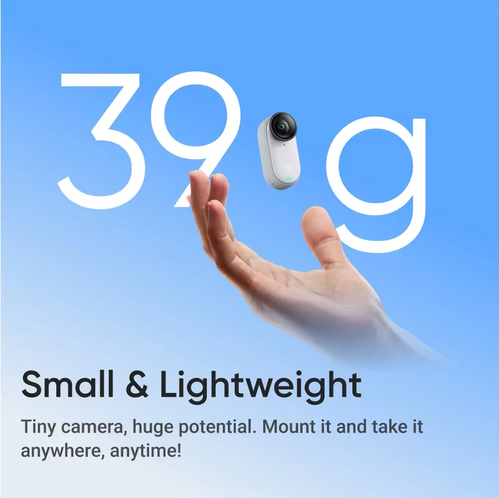 Original Insta360 GO 3S 4K Tiny Portable Vlogging Camera,Hands-Free POVs, Mount Anywhere, Stabilization, 10m Waterproof, Pet POV