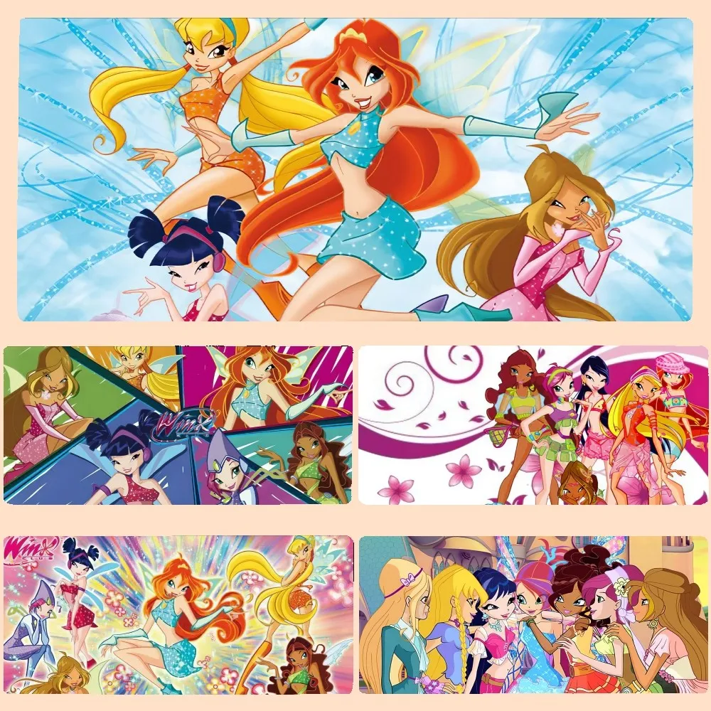 W-Winx Club Mousepad Large Gaming Compute Gamer PC Keyboard Mouse Mat