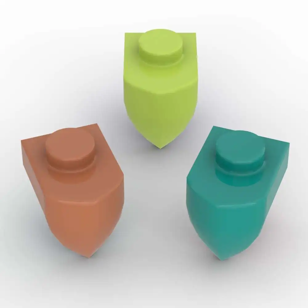 MOC 10PCS 15070 1x1 With Tooth Vertical Brick Modified Stacking Replaceable Building Block Funny Toys Adults Boys Holiday Gift