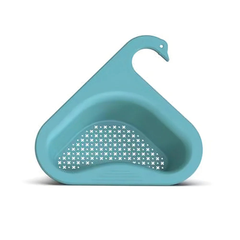 1PCS Triangular Sink Strainer Drain Fruit Vegetable Drainer Basket Suction Cup Sponge Rack Storage Kitchen Tools Sink Filter