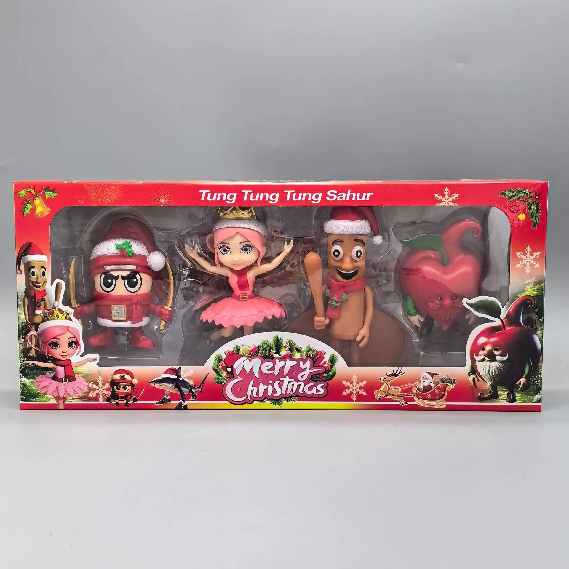 Novo natal shan hai jing café menina caixa de presente, figura de caixa cega mistério, brinquedo de mesa para decoração de natal presente das crianças