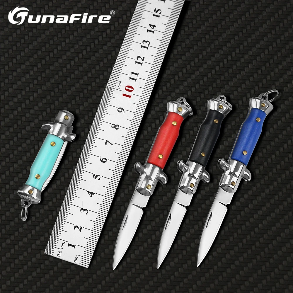 Tunafire-mini Folding Pocket Knife Multi Keychain Edc Portátil Outdoor Camping Pequeno Cortador Facas Abridor Desembalar Ferramentas