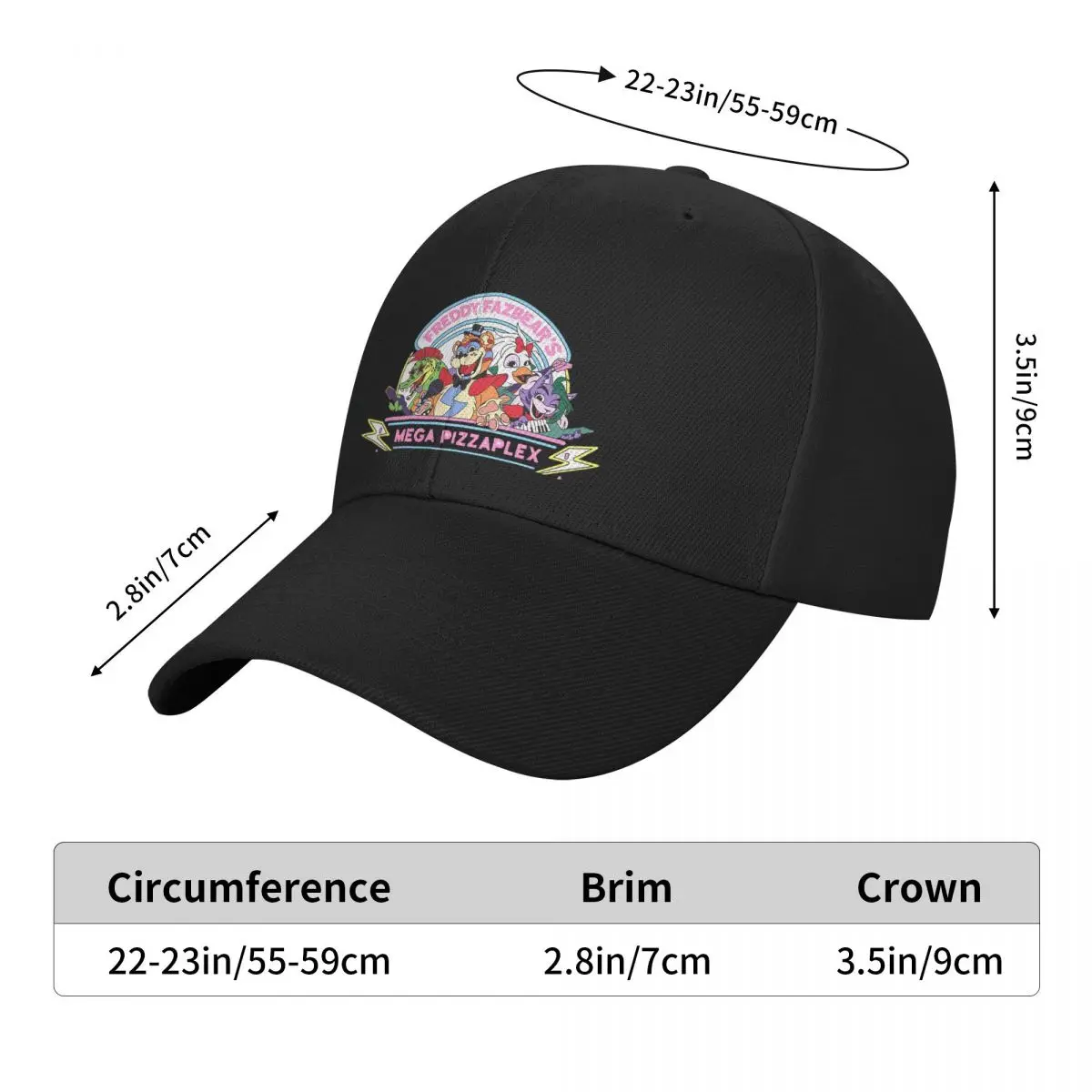 FNAF, Security Breach Cap Fashion Casual Baseball Caps Adjustable Hat Hip Hop Summer Unisex Baseball Hats Polychromatic