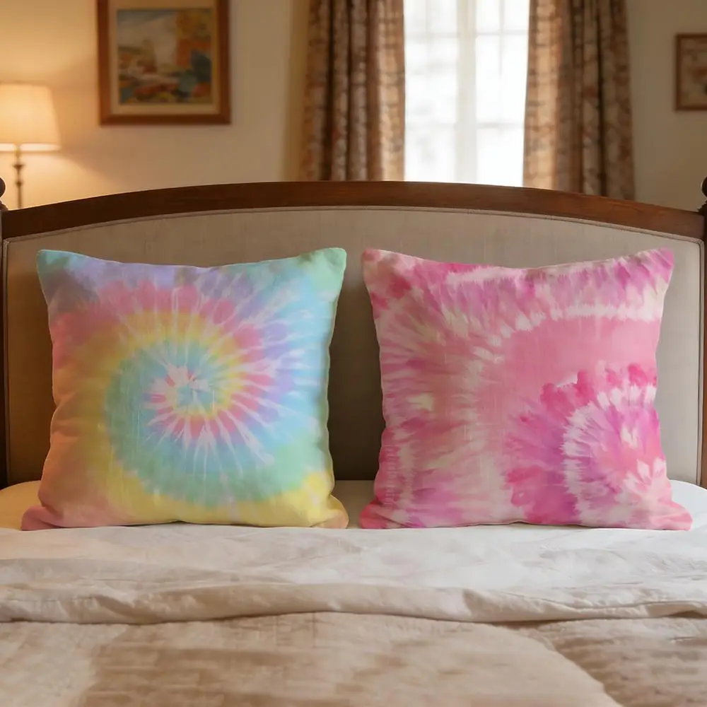 Pattern Tie Dye Pattern Cushion Cover 4Pcs Decorative Covers Soft Cushion Case for Sofa Couch Decor 40x40 45x45 Pillowcases