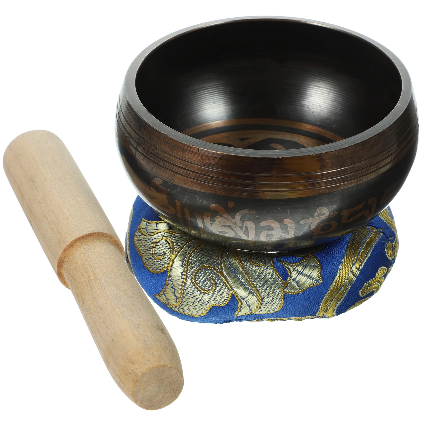 

1Set Meditation Singing Bowl Copper Tibetan Sound Bowl Set Wood Rod Cotton Pad Portable Yoga Healing Relaxation