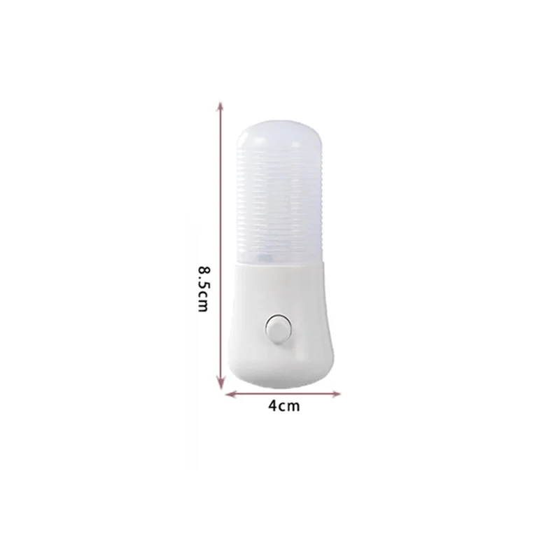 Mini luces LED de noche blancas, interruptor de encendido/apagado, decoración de dormitorio, lámparas de pared con enchufe estadounidense para habitación de niños, lámpara de noche, blanco frío y cálido