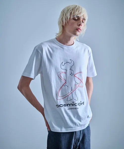 2026 Vintage Oversized Graphic T‑Shirt For Adults Kids Simple Space Hand Drawn Character Line Art Loose Short Sleeve Street Tee