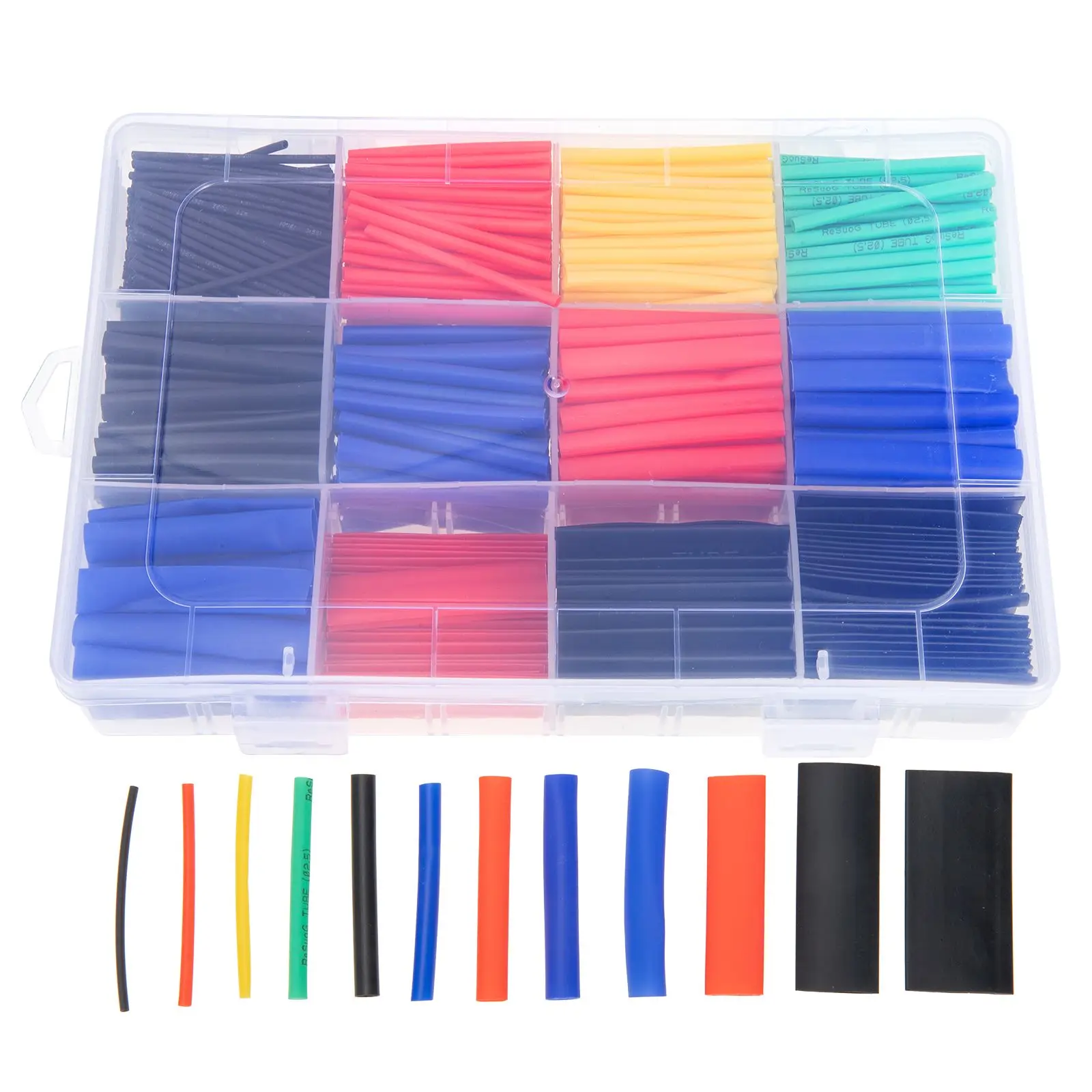 

800 Pcs Colored Heat Shrink Tube Wire Wrap Tubing Insulation Kit Electric Cable Tubes Pre Cut Waterproof