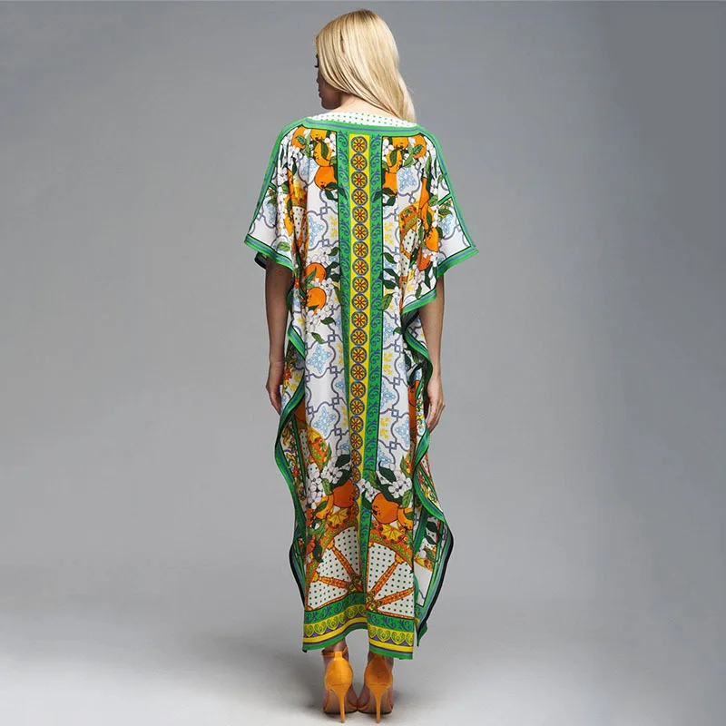 جديد هندسي طباعة المرأة شاطئ الستر بيكيني التستر الصيف شاطئ فستان تونك حجم كبير ملابس الشاطئ الغطاء