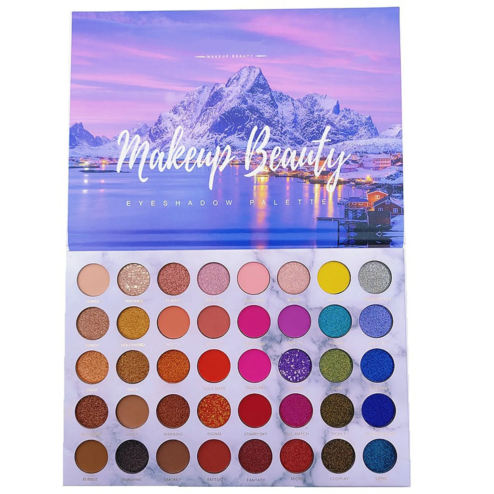 Long-lasting Waterproof Bright Color Eyeshadow Palette Highly Pigmented Matte & Shimmer Eye Shadow Pallet Makeup for Women