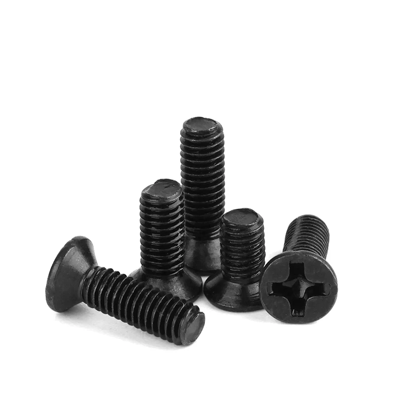 

M2 M2.5 M2/2.5*3/4/5/6/8/10/12/16/20/25/30 Black 304 Stainless Steel Phillips Cross Recessed Countersunk CSK Flat Head Screw