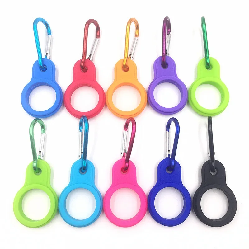 High Quality Aluminum Outdoor Mountaineering Kettle Clasp Silicone Mineral Water Bottle Clasp Hook Camping and Hiking Tools 1PCS