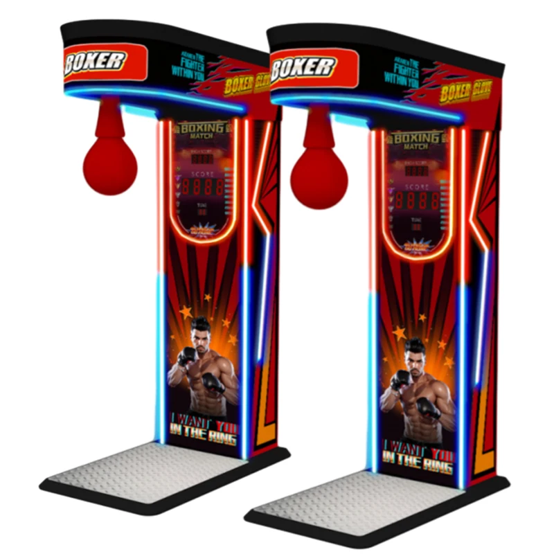 Arcade Punching Boxing Machine Ticket Redemption Coin Operated Indoor Kick Boxing Game for Sale Custom