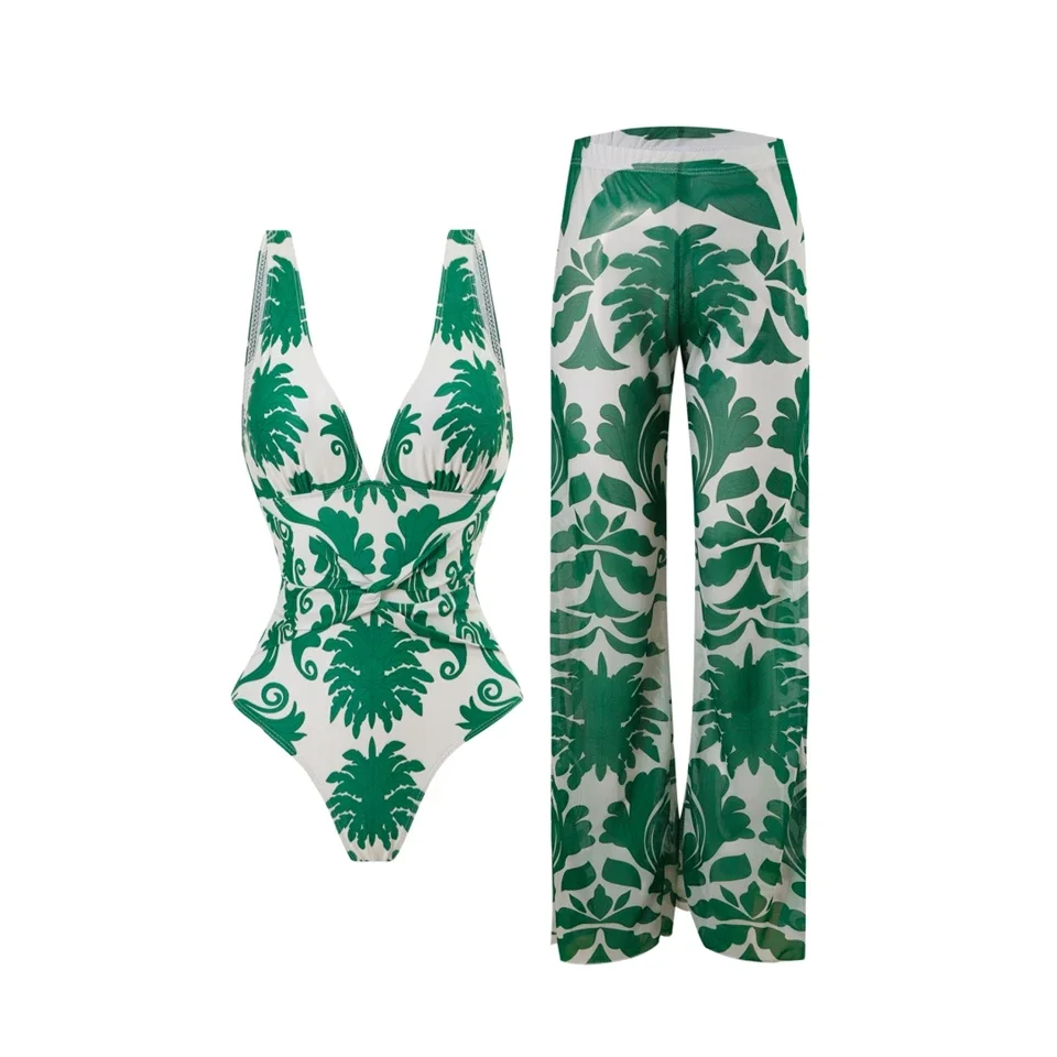 

Цельный купальник с крестообразным вырезом и длинные брюки, мягкий купальник 2024, женский сексуальный купальный костюм, женский купальный костюм, пляжная одежда, боди