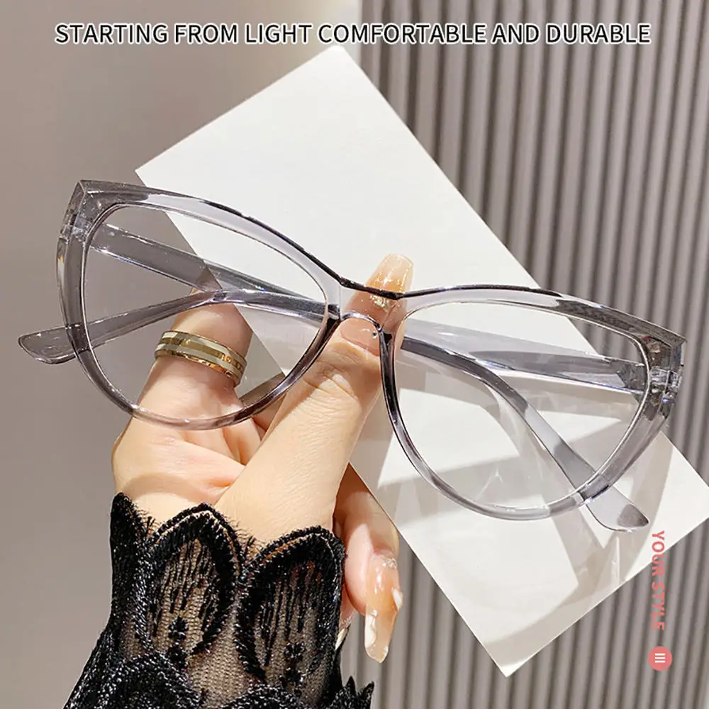 Women Cat Eye Myopia Eyeglasses Fashion Trendy Anti-blue Light Near Sight Glasses Female Vintage HD Lens Minus Eyewear 0 To -4.0