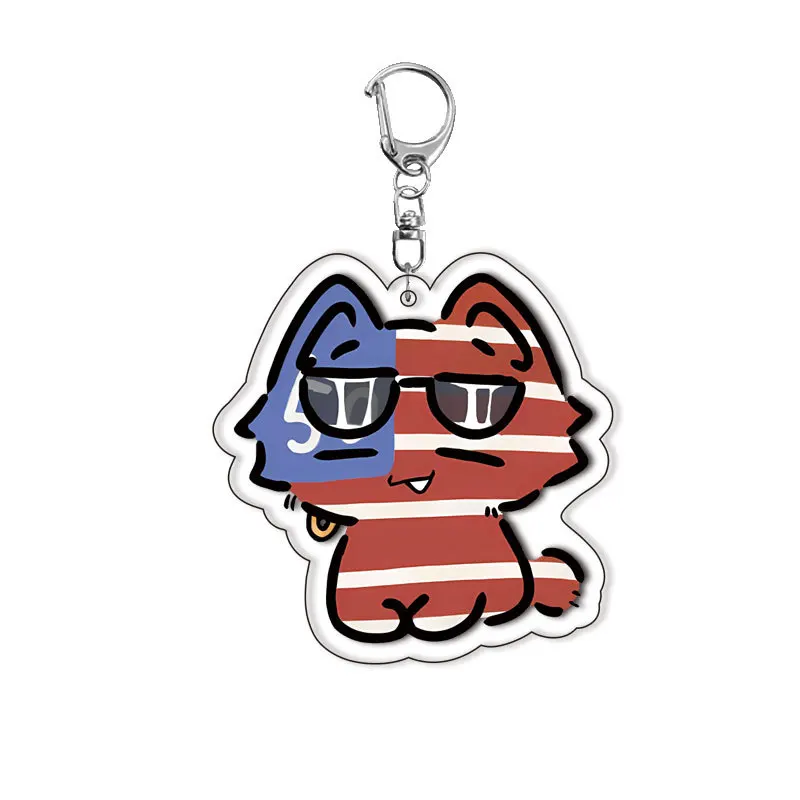 CountryHumans personified peripheral keychains. permanent member state porcelain acrylic pendant of the American, and French