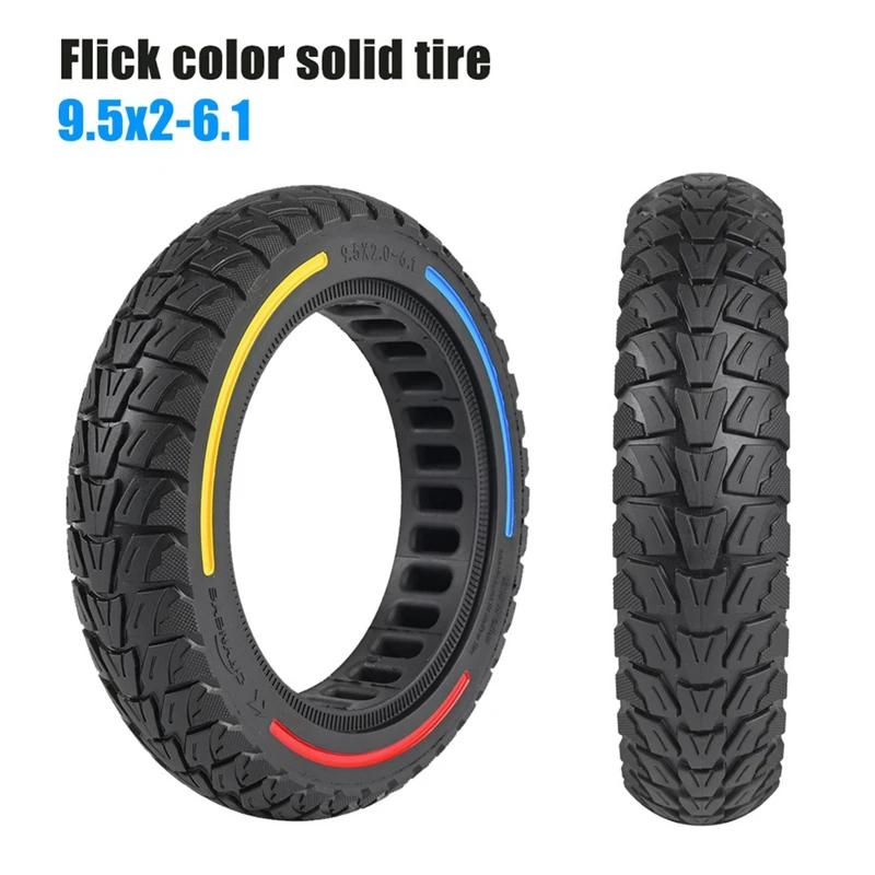 9.5Inch 9.5X2-6.1 Solid Tire Electric Scooter Wear-Resistant Off-Road Tyres For M365 Electric Scooter Spare Parts Accessories