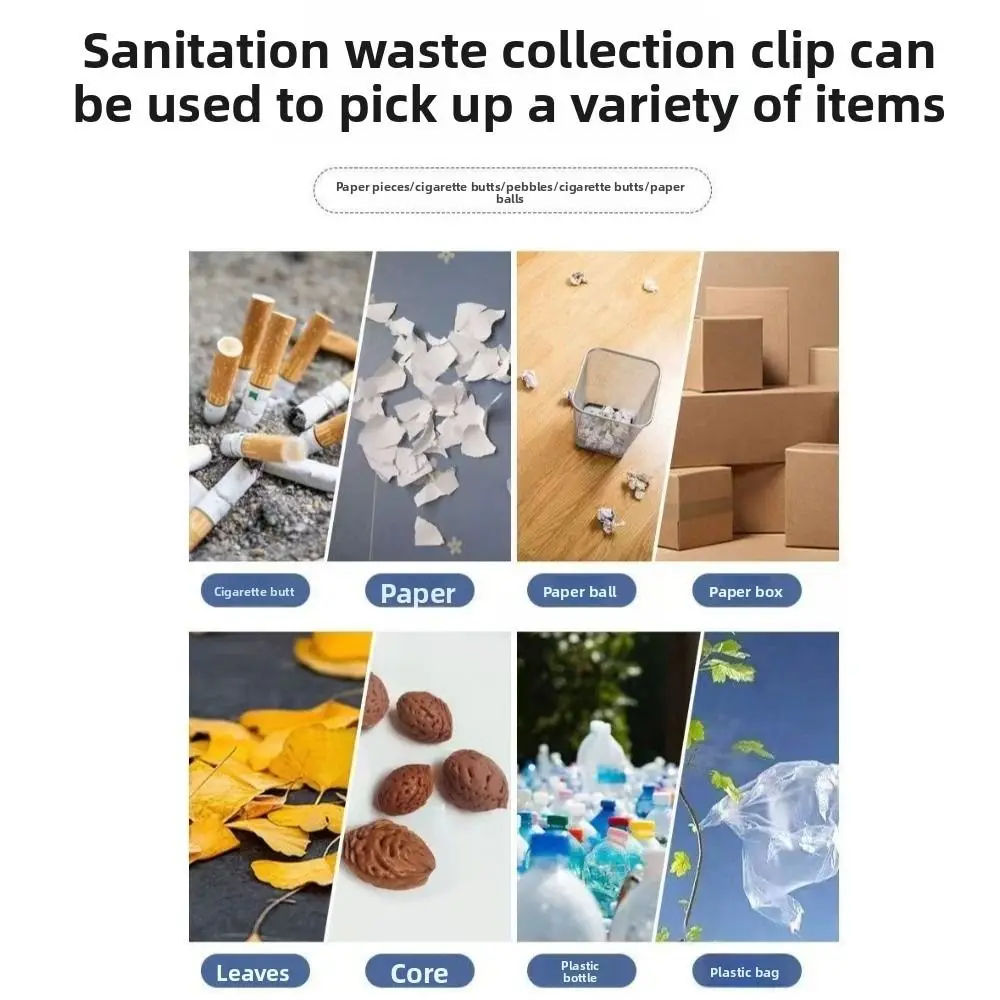 Stainless Steel Foldable Litter Picker Trash Reacher Picker Easy to Hold Pregnant Grabber Stick Wide Claw Mouth Folding