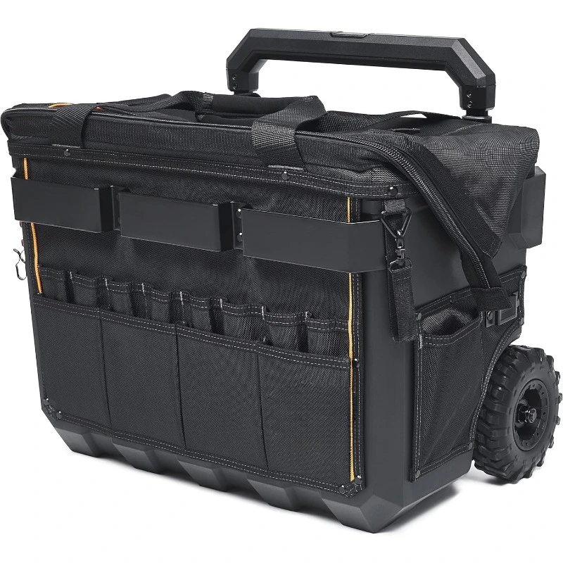 Rolling Massive Mouth Tool Bag - Waterproof Base – Heavy Duty, Durable and Rugged - (TB-CT-61-22)，home.