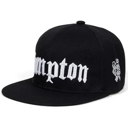 COMPTON haft czapka z daszkiem czapka z daszkiem Hip Hop czapki płaskie moda sportowa czapka dla Unisex regulowane czapki tirówki