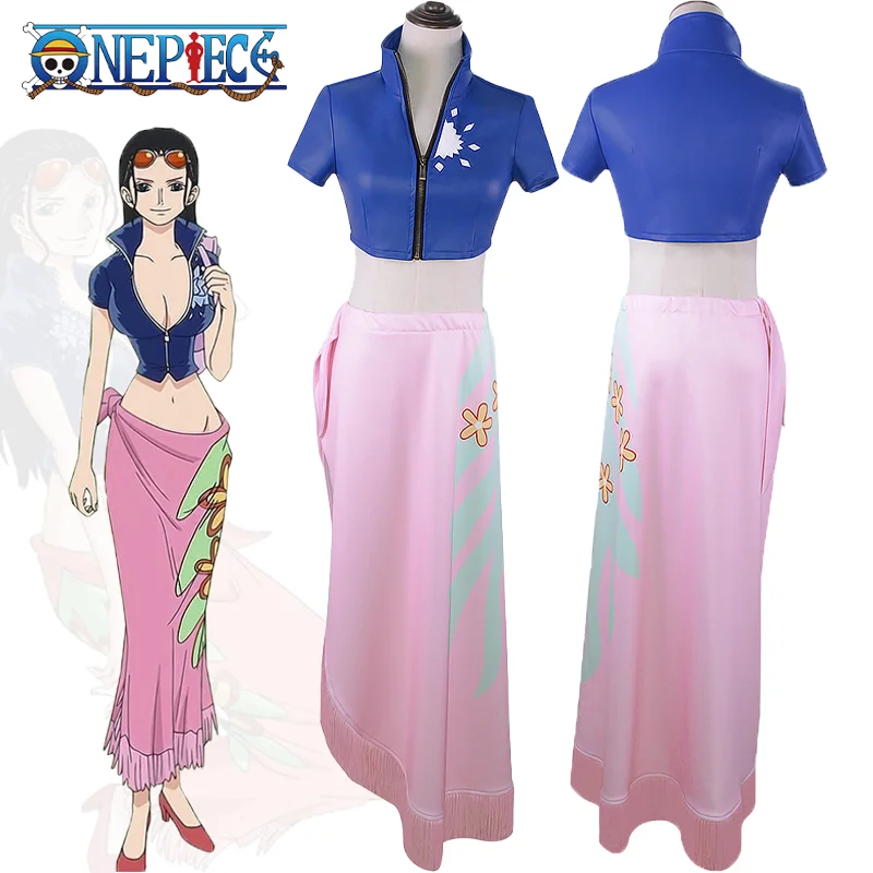 

Anime Nico Robin Cosplay Costume One Piece Sexy Dresses Uniform Suit Halloween Carnival Party Role Play Outfits Adult Women Set