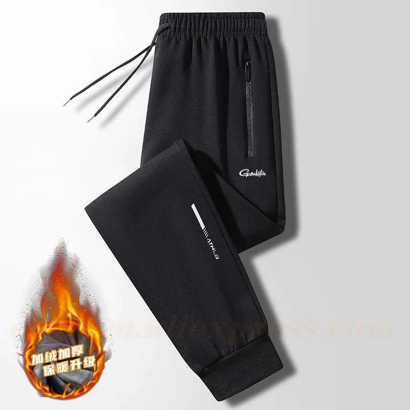 

Мужские теплые брюки для рыбалки Gamakatsu на осень и зиму, прямые, модные, повседневные, спортивные, простые, универсальные