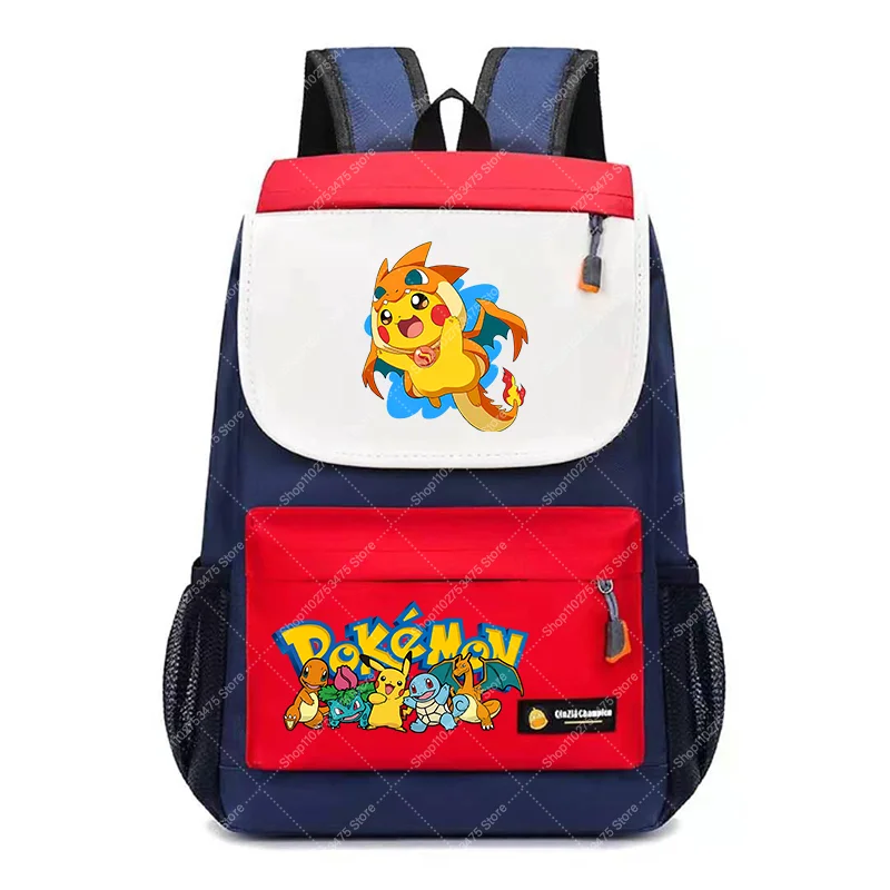 Mochila Escolar Infantil de Desenho Animado Fofa para Meninos e Meninas, Anime Pikachu, Mochila Casual para Livros, Mochila Fashion Charmander, Presentes 2026