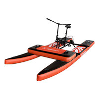 Spatium Inflatable Water Bike 2.0 Portable Fishing Pedal Boats Inflatable Pedal Boat,Sea Ride Complimentary Mat