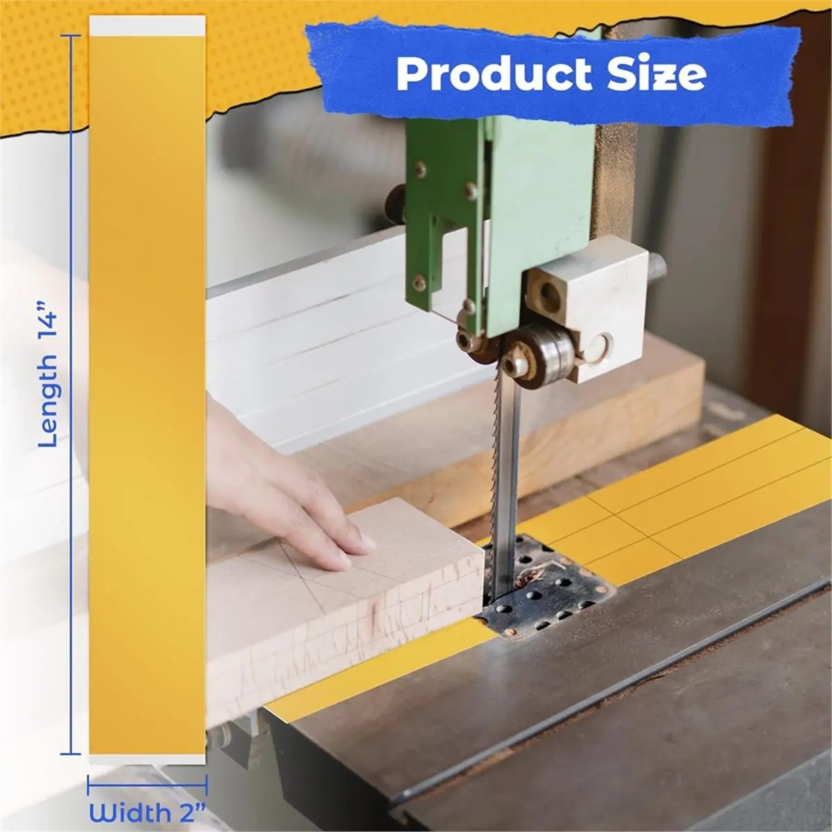 AB09 Zero Clearance Tape,Zero Clearance Tape for Miter Saw,Table Saw PVC Self Adhesive Strips for Positioning Wood Cutting A
