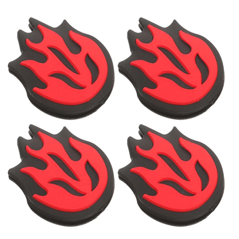

4Pcs Flame Tennis Racket Shock Absorber Silicone Dampener Reduction Accessories Stable Control Performance