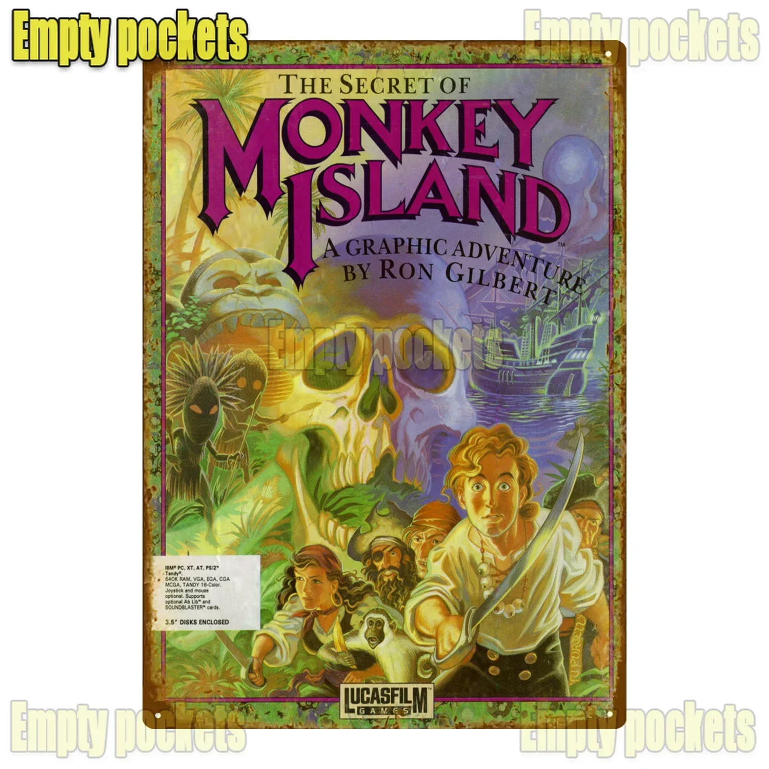 ملصق الكلاسيكية Spiel ation Heimkino Küche Design Blechschild Geschenk Ingen Kinder