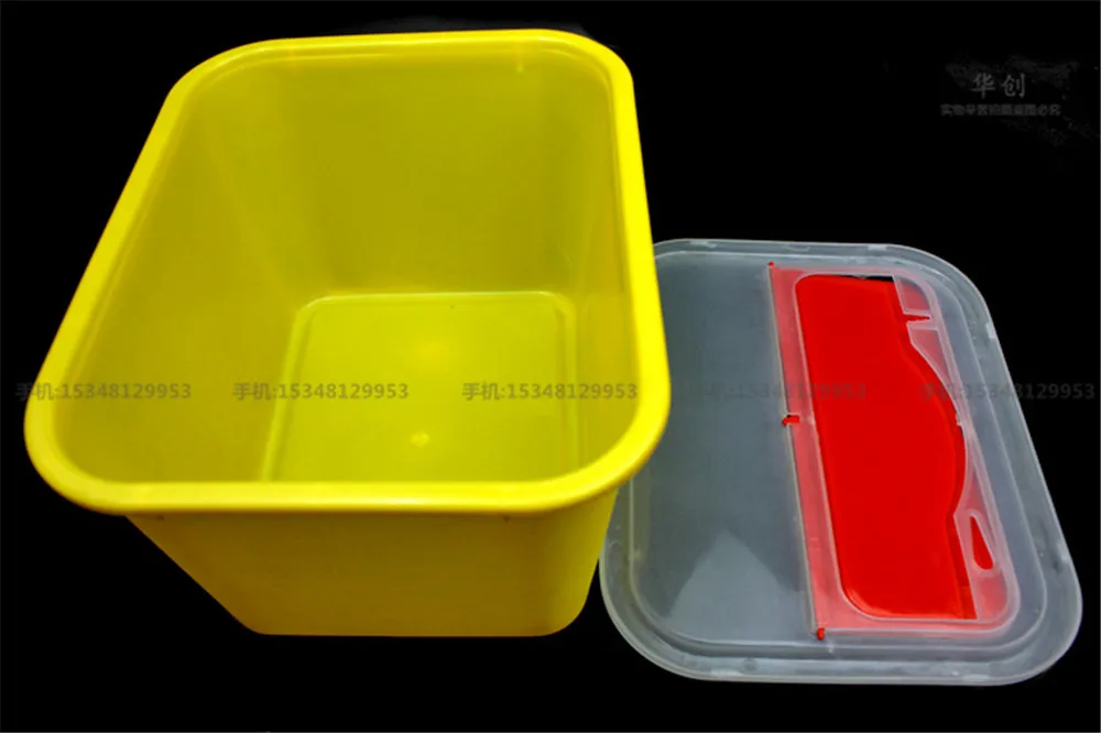 Medical trash can drugs instrument supplies rubbish can rubbish container plastic yellow Sharps Box Waste collection box Dustbin
