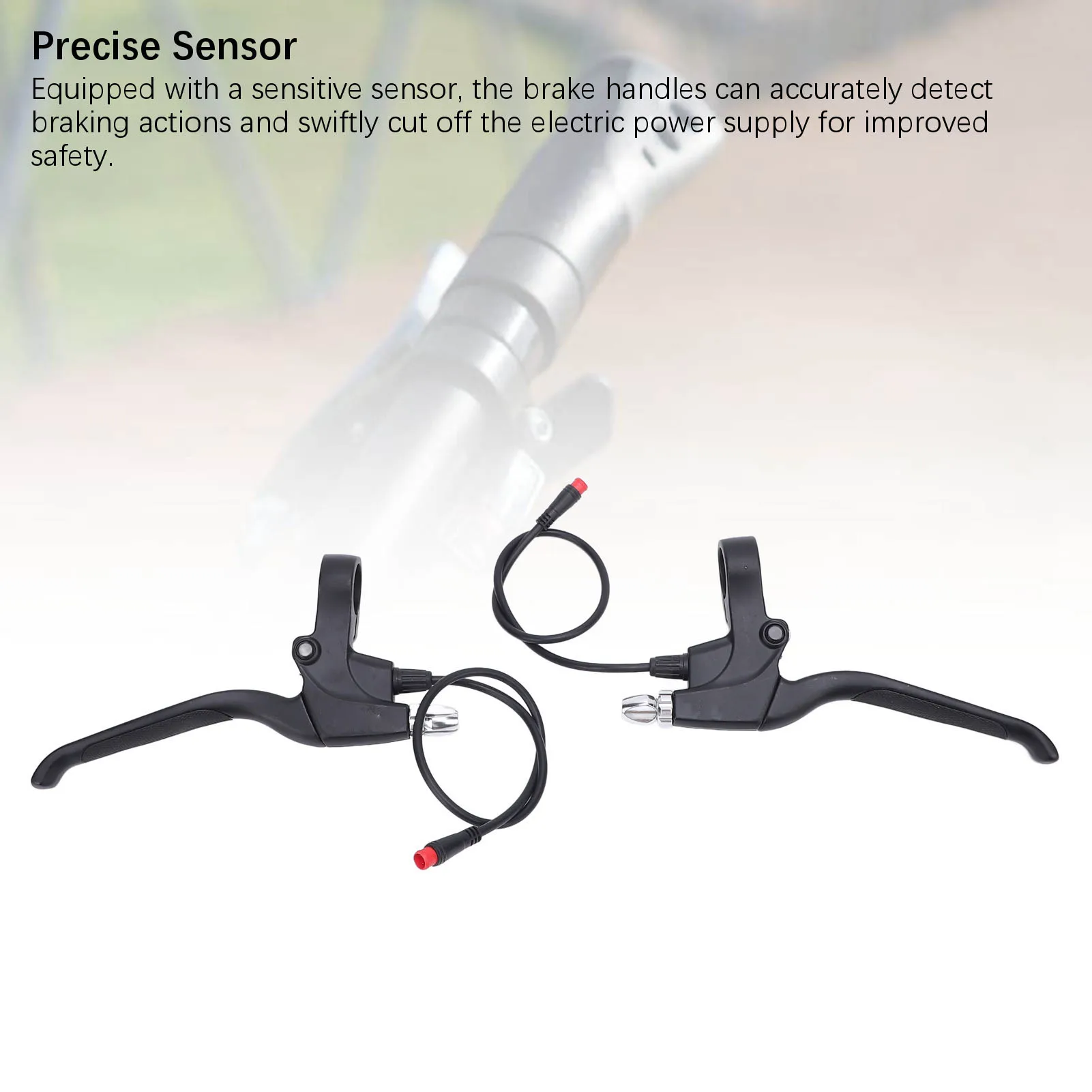 Electric Scooter Brake Lever Colorfast Electronic Brake Handle Rugged Water Resistant Connector  for Cycling