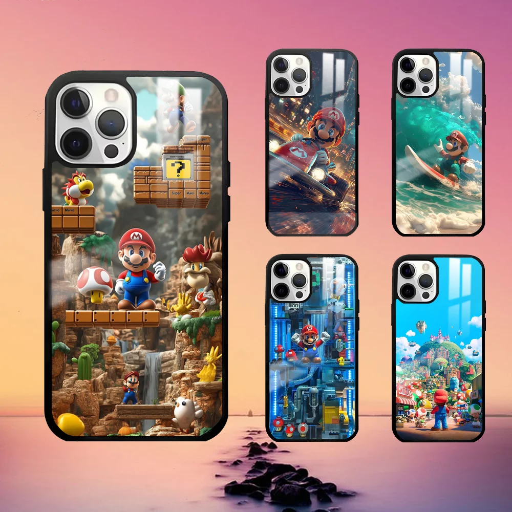 Super M-MarioS Bros Game  Phone Case For iPhone 16 15 14 13 12 11 Pro Max Plus Mini Fashion High Quality mirror phone case