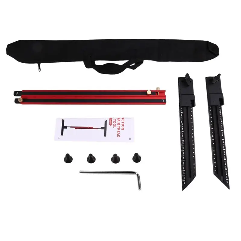 ABLA-Precision Aluminum Alloy Stair Tread Measuring Jig For Template Tool - Adjustable Stair Tread Gauge