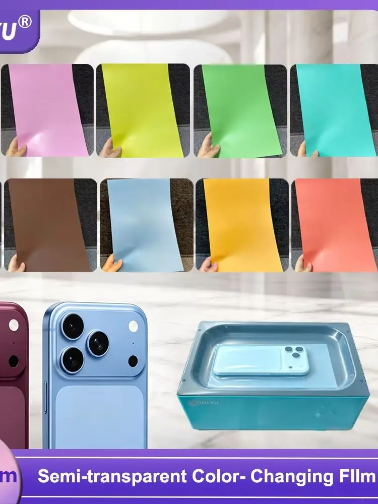FONLYU 10 szt. Folia zmieniająca kolor do tylnej obudowy telefonu A4, maszyna do pakowania próżniowego, do iPhone 18 17 16 15 14 13 Pro Max — zdjęcie produktu 7