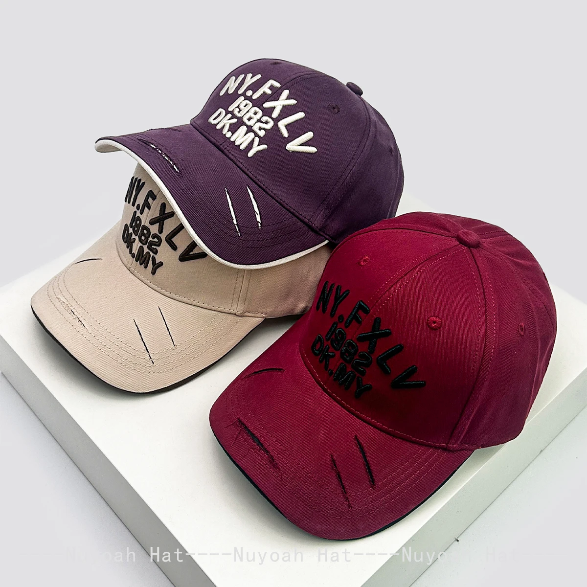 

New Unisex Hardtop 3D Letter Embroidery Baseball Hats Sunshade Personal Versatile Outdoor Peaked Caps Casual Fashion Korean ins