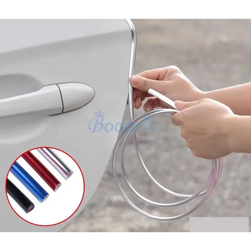 Door Edge Guards Protector Crash Barriers Stripes For Toyota Land Cruiser 100 200 Prado FJ120 150 Chrome Car Styling Accessories