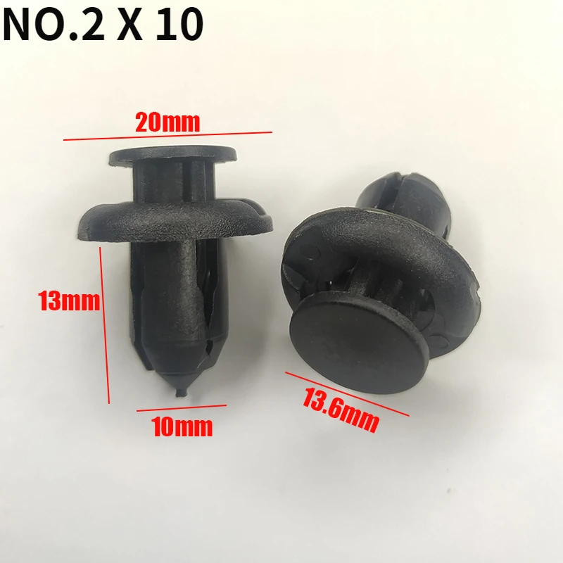 10/20/50Pcs Bumper Clips Rivets Fender Liner Fasteners Retainer For Mitsubishi Nissan Honda 8mm 9mm 10mm Hole