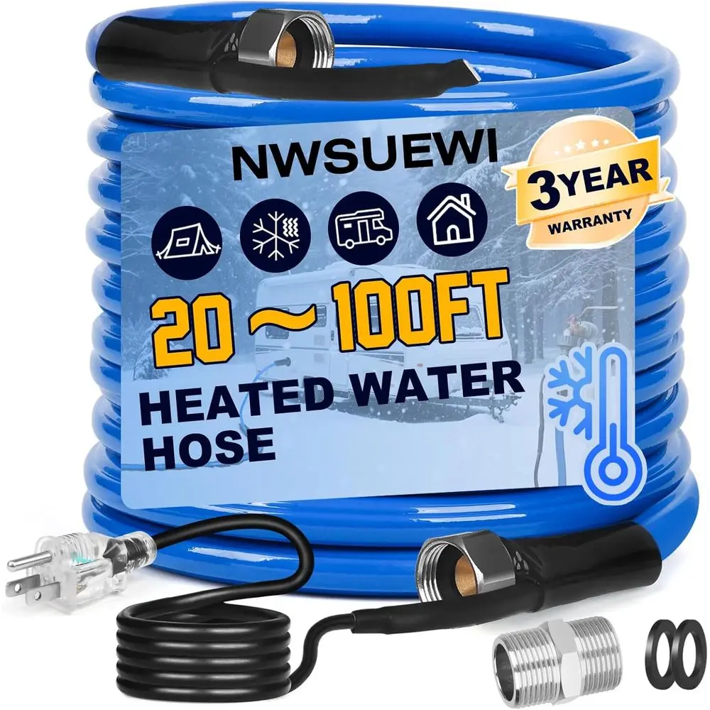 

Шланг для подогрева воды для автодомов 75T, не содержащий свинца и БФА, внутренний диаметр 1/2 дюйма, антиобледенение, выдерживает температуры до -45 градусов ° Отличный аксессуар для автодома или кемпинга