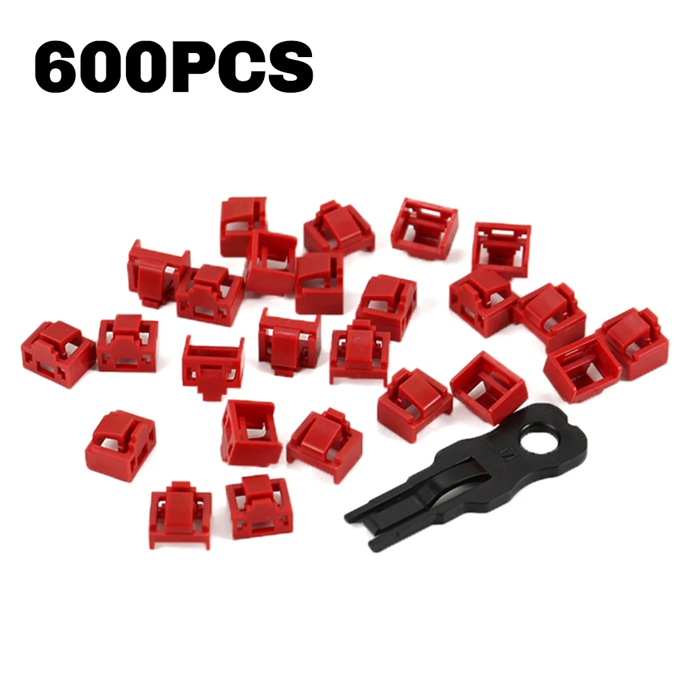 600Pcs Red RJ45 Port Ethernet LAN Hub Anti Dust Cover Plug Cap Blockout Protector with Proprietary Lock and Key